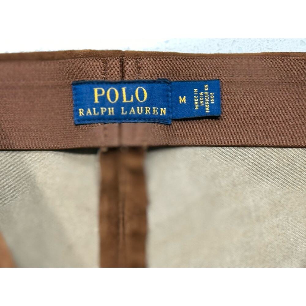 VTG Polo Ralph Lauren Lamb Suede Ankle Zip Pants Women’s Medium Brown Luxury - Picture 3 of 16